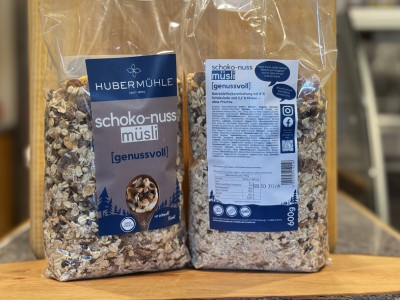 Schoko Nuss M&uuml;sli. Genussvoll.