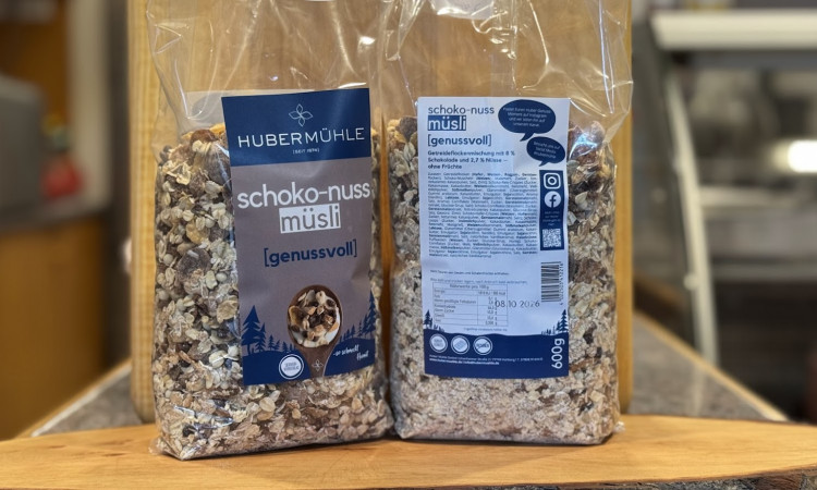 Schoko Nuss M&uuml;sli. Genussvoll.
